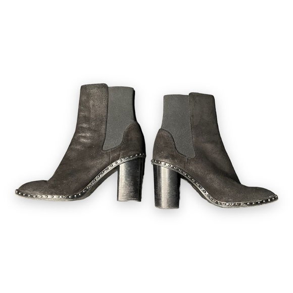 Rag and Bone Chelsea Boot Bootie Romi Black Suede High Heel 38.5 Size 8 - Picture 3 of 9